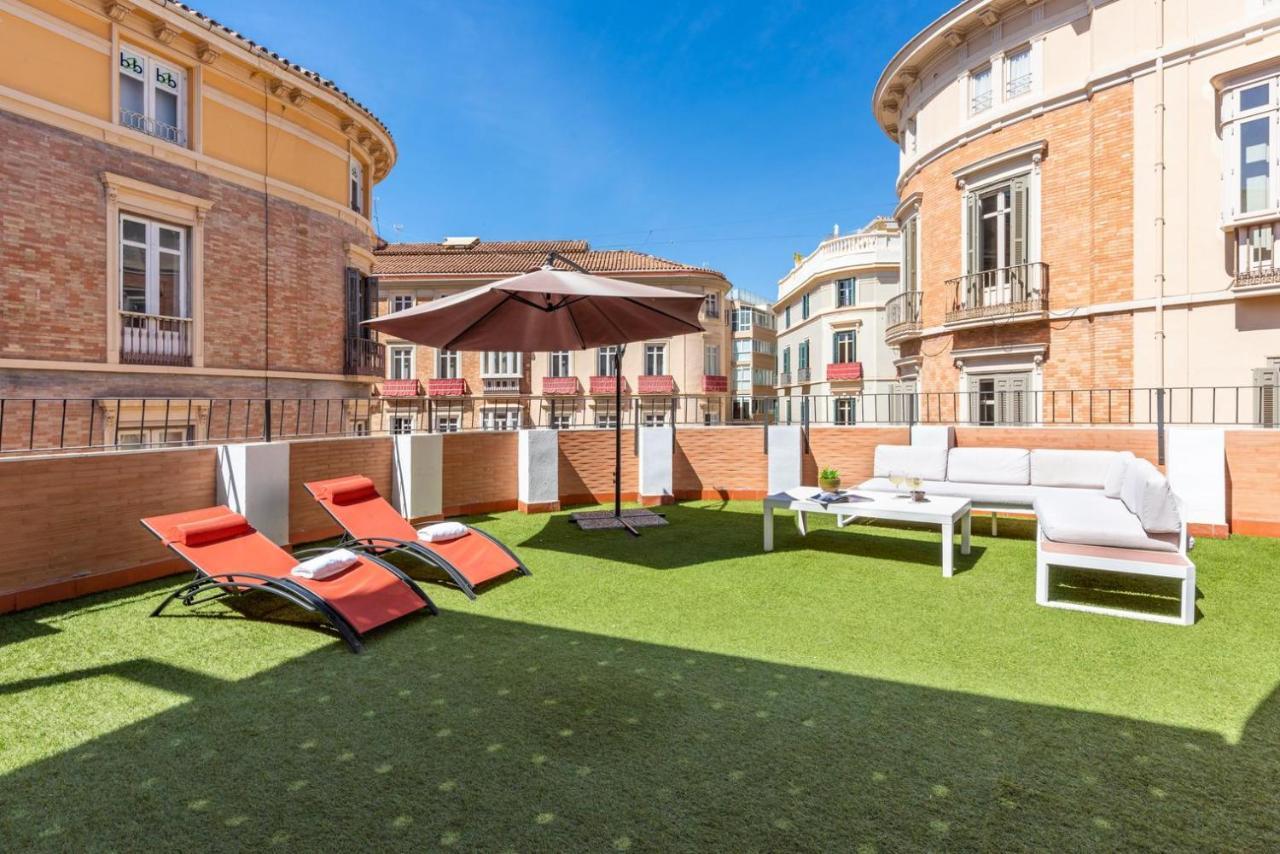 Gran Terraza Con Vistas A Calle Larios Málaga Exterior foto